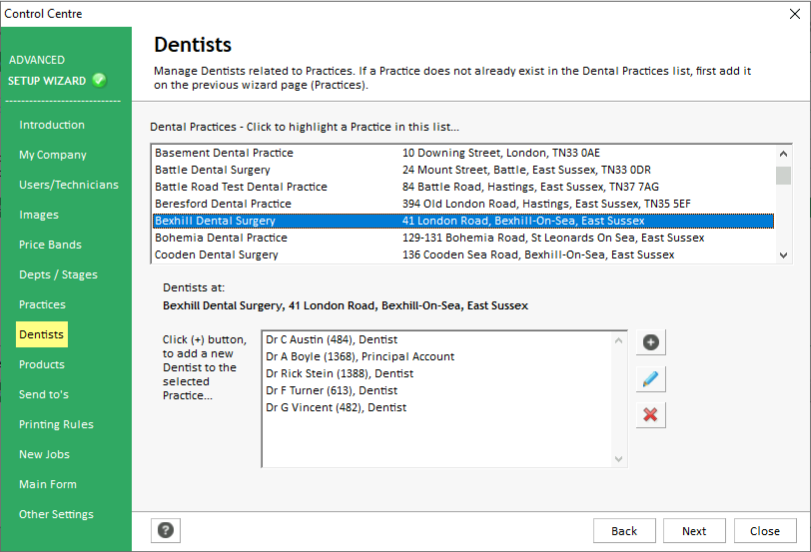 Control Centre-Surgeons
