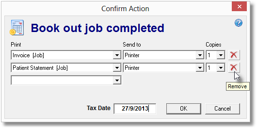 Book Out Job Completed